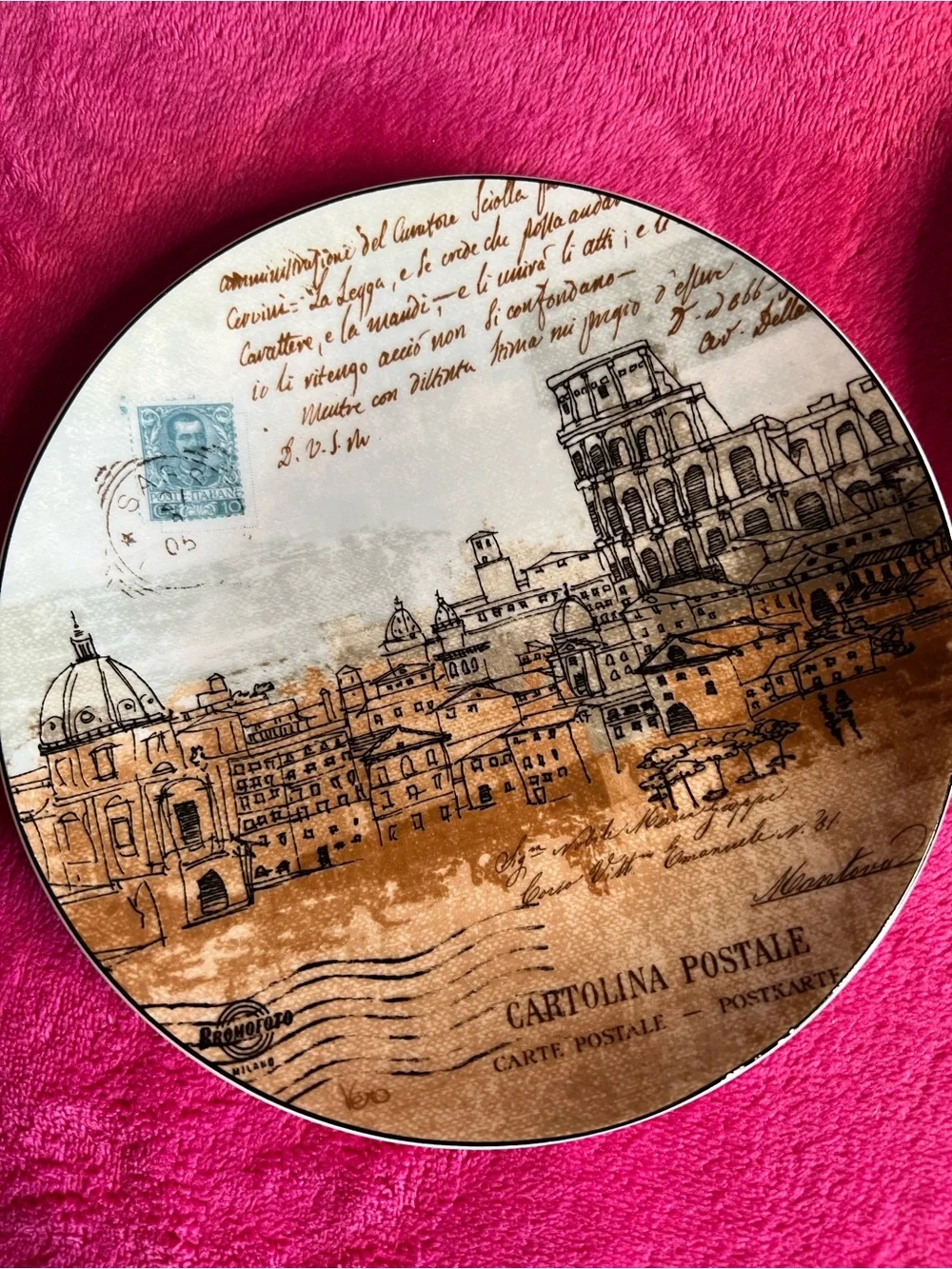 (4) Pier One 6” Appetizer Plates- Paris, London, Italy, New York
